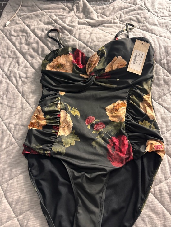 Albion Other - Albion Black Floral One-Piece Swimsuit